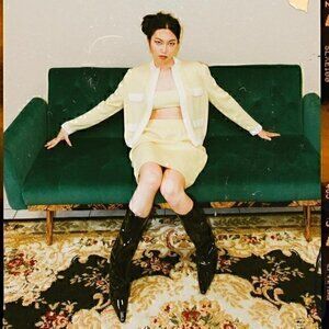 Vintage St. John Sportswear By Marie Gray Knitted Jacket & Skirt 2-Piece Set